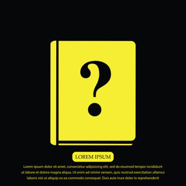 kitap ve soru işareti simgesi