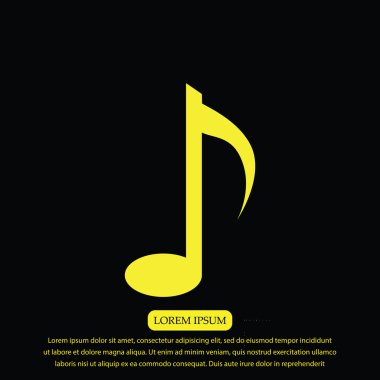 müzik notu vektör simgesi
