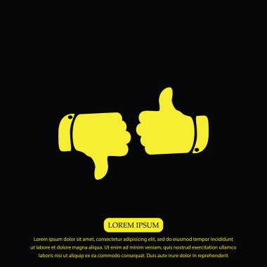 başparmak yukarı ve aşağı simgeler