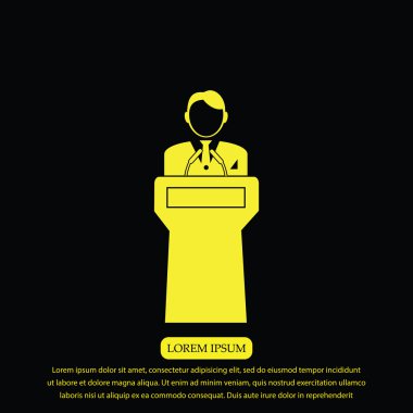  Hoparlör standlar podyum arkasında