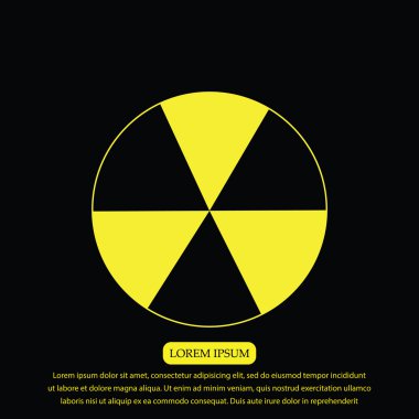 toz boya radyoaktif işareti simgesi