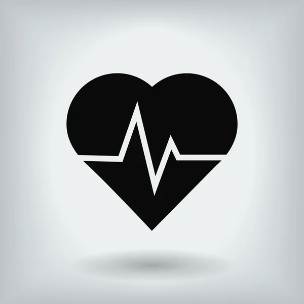Herzschlag-Vektorsymbol — Stockvektor