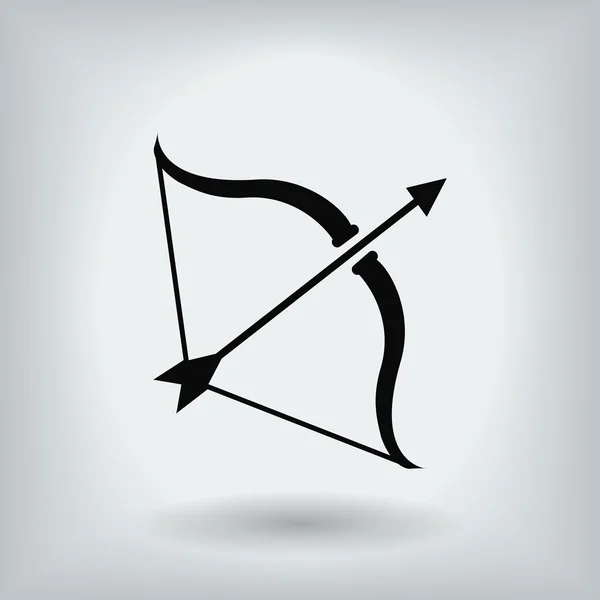 Łuku Kupidyna z ikona strzałki — Wektor stockowy