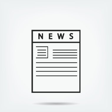 Gazete vektör simgesi