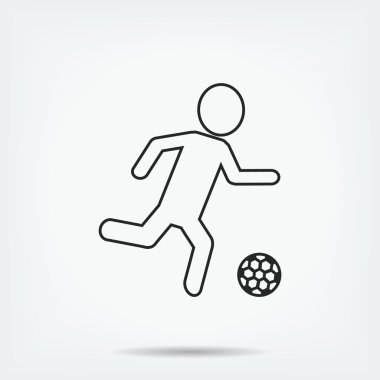 Futbol, futbol oyuncu siluet 