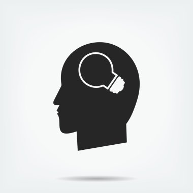 Yaratıcı fikirler ampul kavramı simgesi