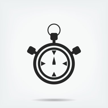 Stopwatch Düz Simgesi