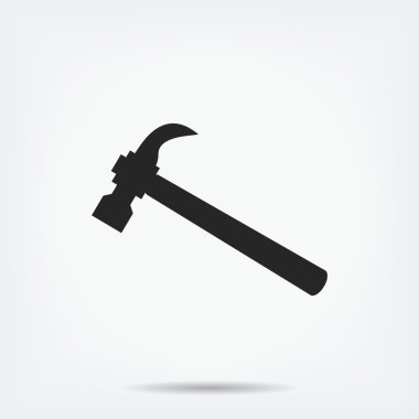Çekiç düz simgesi