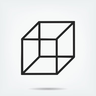 Geometrik küp simgesini