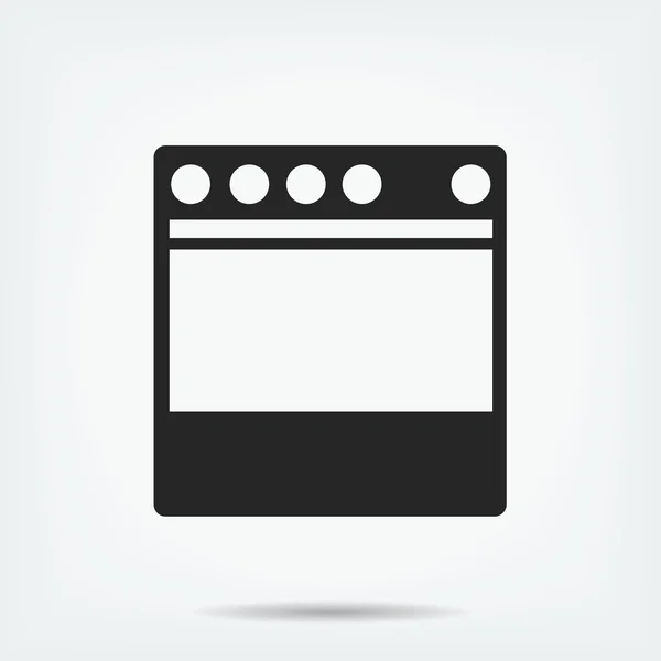 Cocina estufa icono — Vector de stock