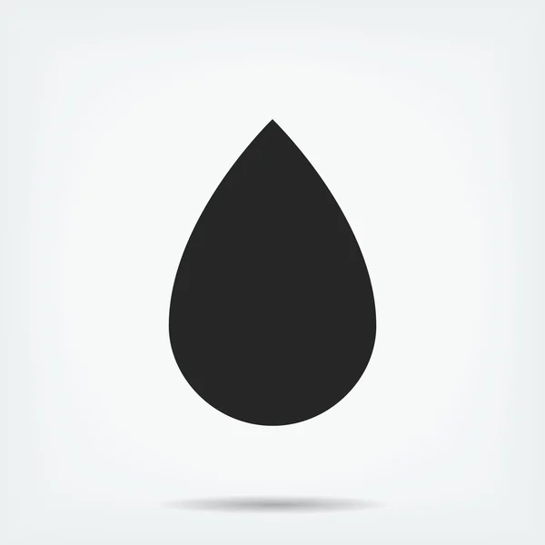 Zwarte drop pictogram — Stockvector