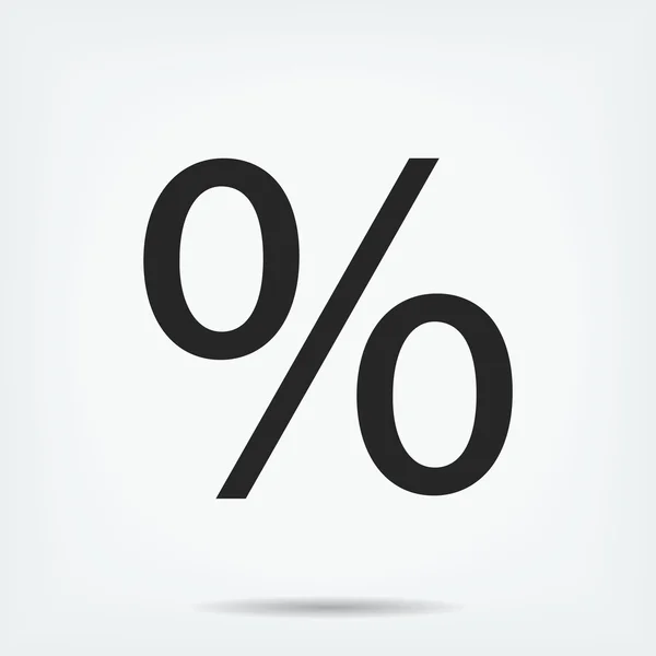 Znak procenta ikona — Stockový vektor