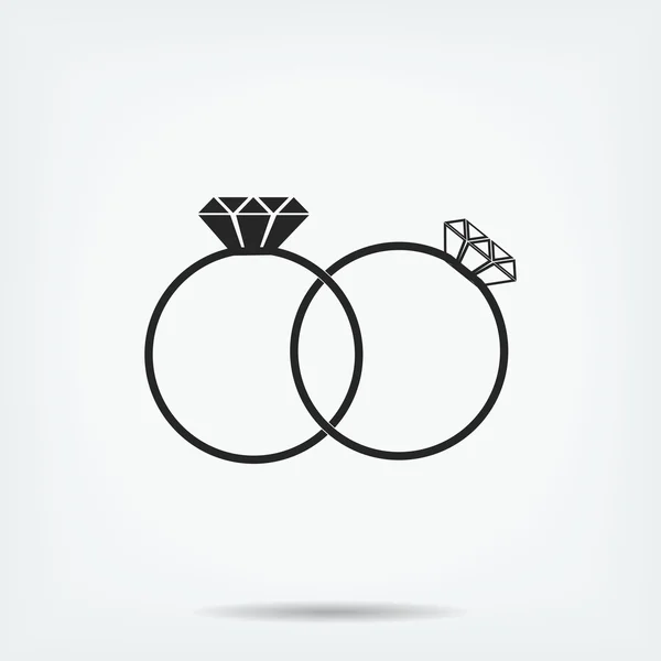 Rings vector icon — Stock Vector