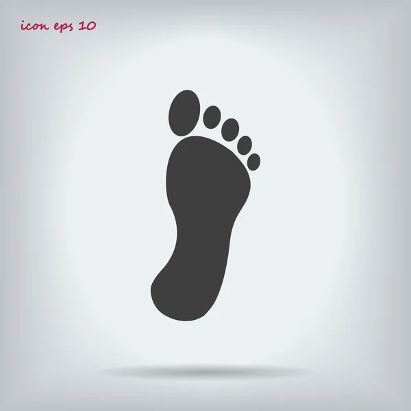 Black footprint icon — Stock Vector