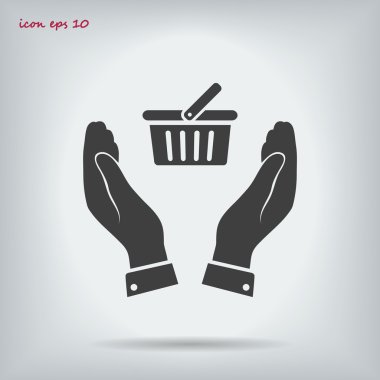 sepet vektör simgesi 