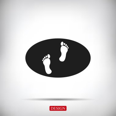 ayak izleri vektör simgesi