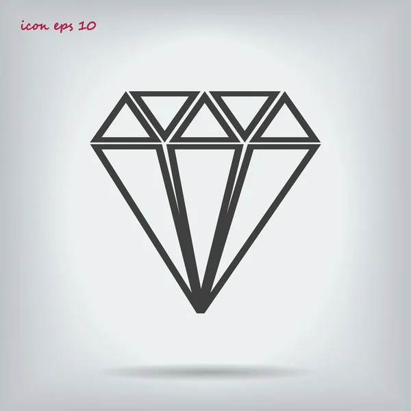 Icono vector diamante — Archivo Imágenes Vectoriales