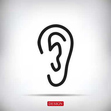Kulak vektör simgesi