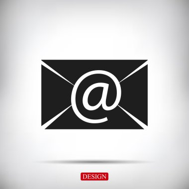 e- posta iletisi düz simgesi