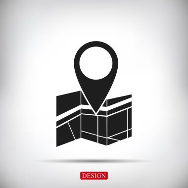 PIN ile vektör harita simgesi