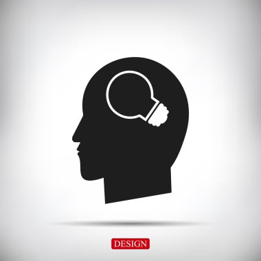 Yaratıcı fikirler ampul kavramı simgesi