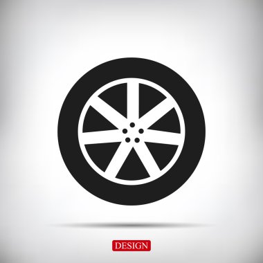 tekerlek vektör simgesi