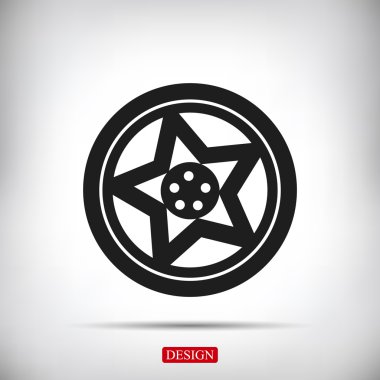 tekerlek disk vektör simgesi