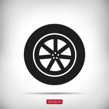 tekerlek vektör simgesi