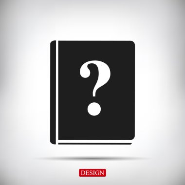 kitap ve soru işareti simgesi