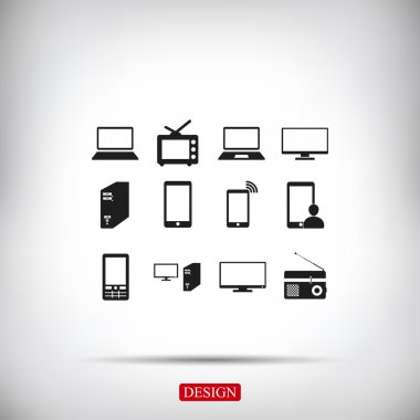 İletişim aygıtları Icons set