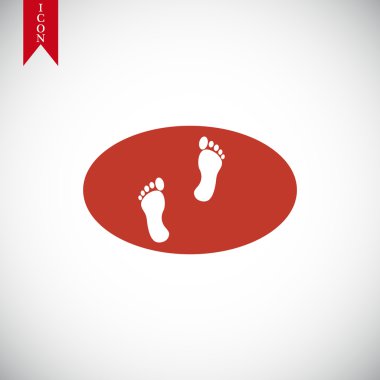 ayak izleri vektör simgesi