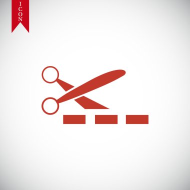 Makas vektör simgesi