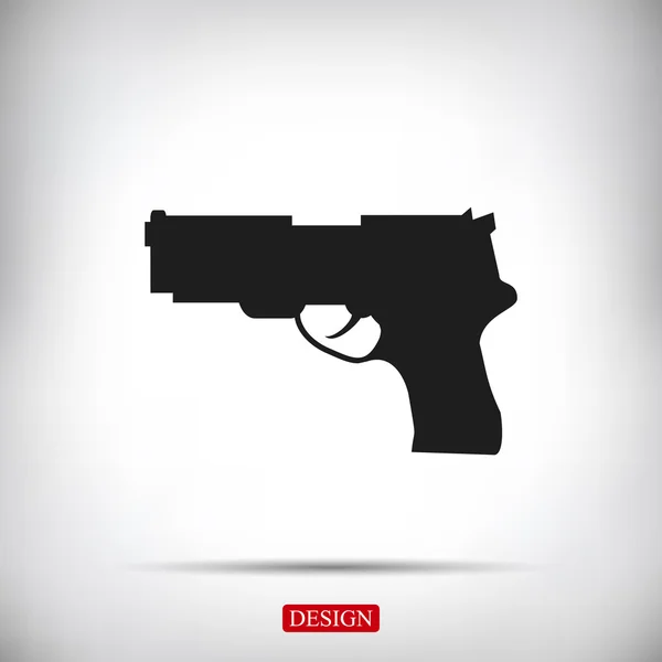 Pistola vector icono — Archivo Imágenes Vectoriales