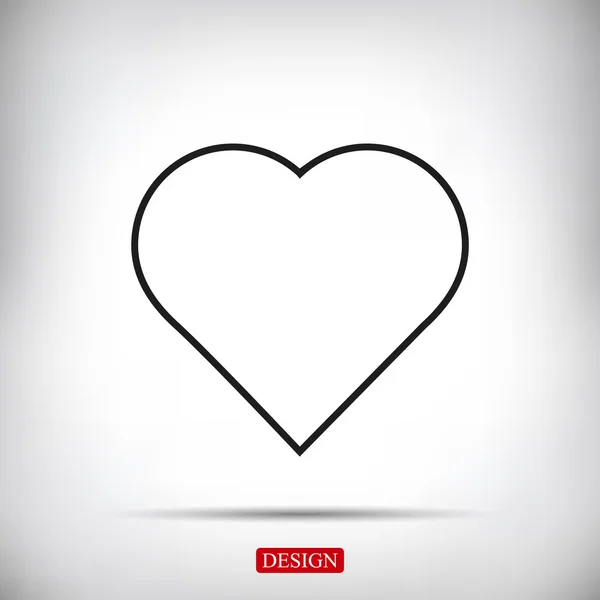 Icono de forma de corazón — Vector de stock