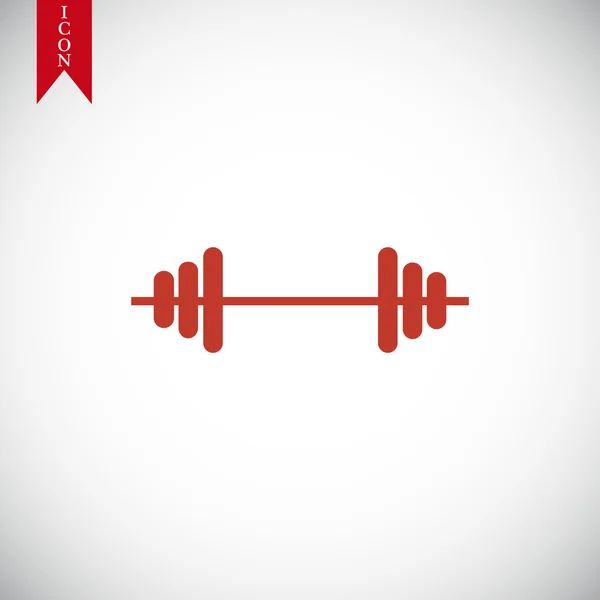 Dumbbell vector icon — Stock Vector