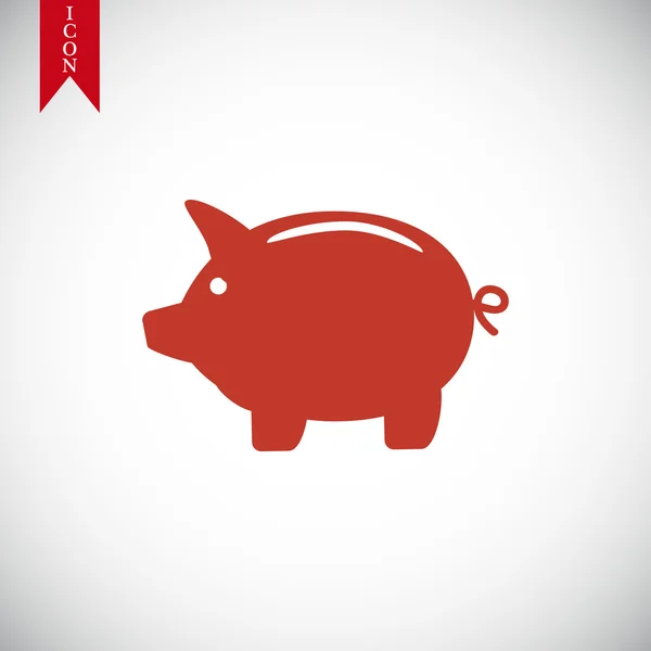 Ícone de banco porquinho — Vetor de Stock