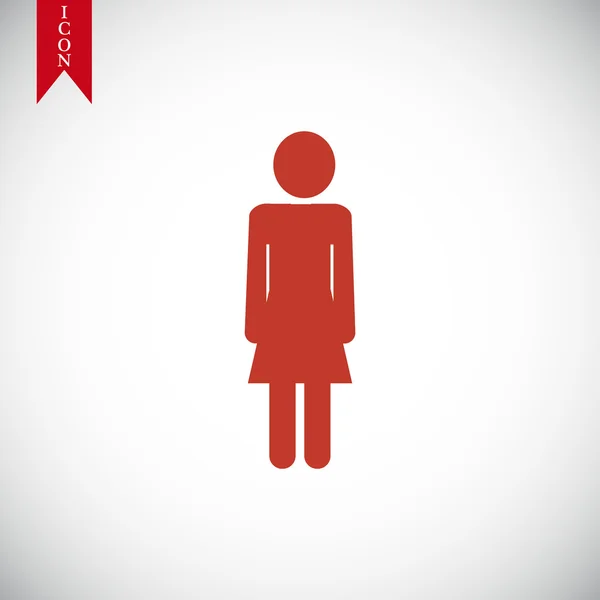 Vrouw vector pictogram — Stockvector