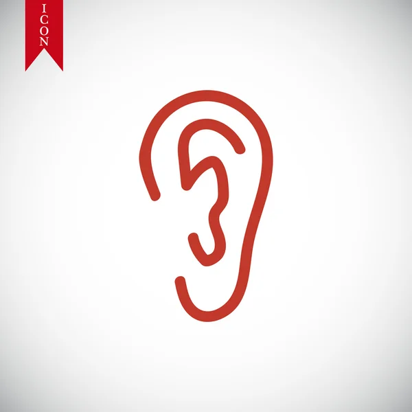 Значок вектора уха — стоковый вектор