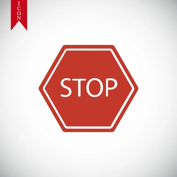 Stop sign icon — Stock Vector