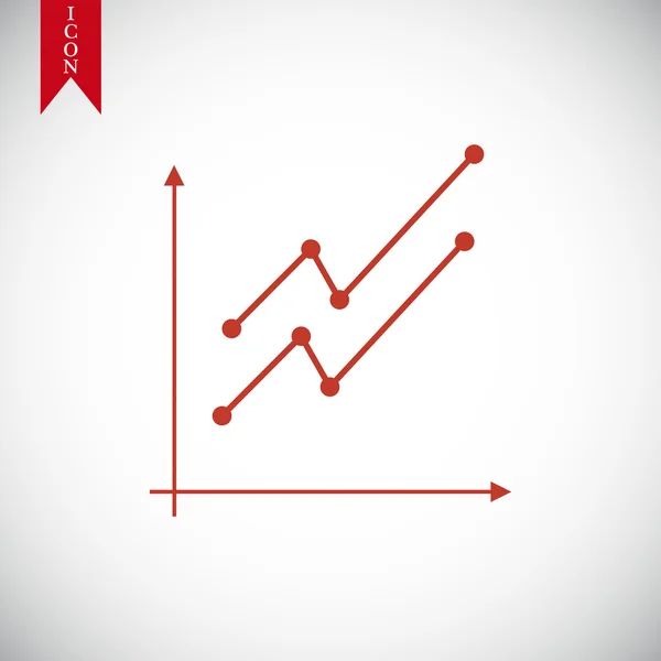 Gráfico gráfico de negócios ícone —  Vetores de Stock