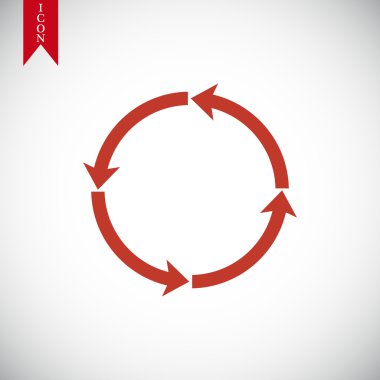 dairesel oklar vektör simgesi