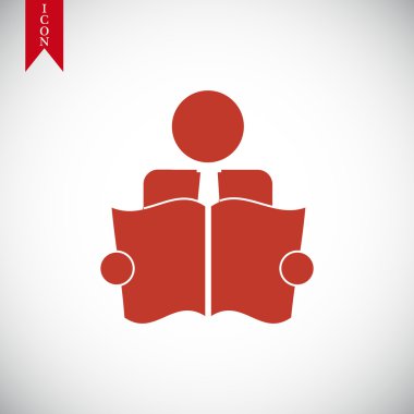 kitap okuyucu işareti simgesi