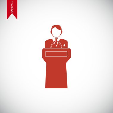 Hoparlör standlar podyum arkasında