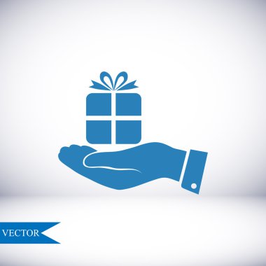 Hediyelik kutu el simgesi