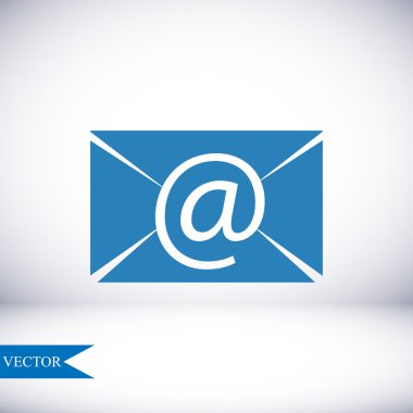 e- posta iletisi düz simgesi
