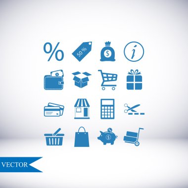 alışveriş vektör simgeleri