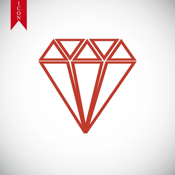 Diamant-Vektorsymbol — Stockvektor