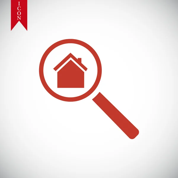 Search house icon — Stock Vector