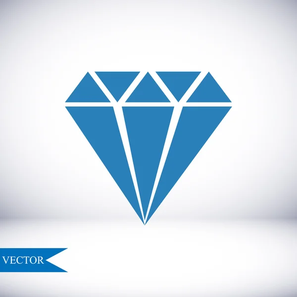 Diamant-Vektorsymbol — Stockvektor