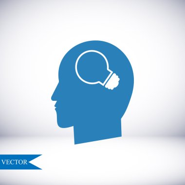 Yaratıcı fikirler ampul kavramı simgesi